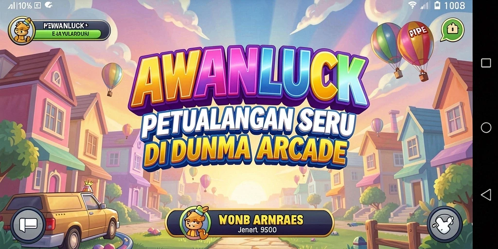 Tampilan gameplay <strong>AWANLUCK</strong> yang penuh warna dan seru.
