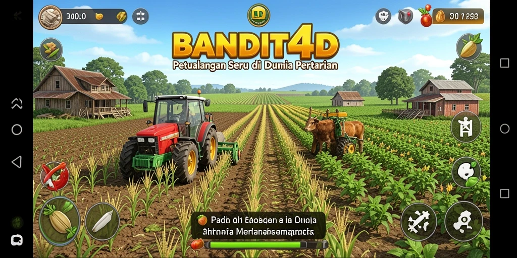 Gameplay BANDIT4D yang menghadirkan suasana pertanian yang menyenangkan.