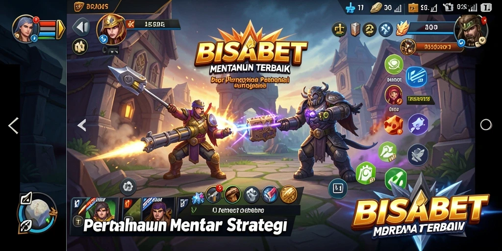 Tampilan gameplay BISABET yang menegangkan dengan strategi pertahanan menara.