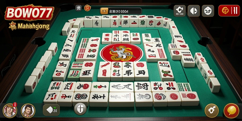 Tampilan gameplay BOWO77 yang seru dan menantang dalam permainan Mahjong.
