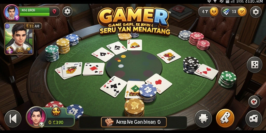 Gameplay seru di GAMERP dengan pemain Gaple yang kompetitif.
