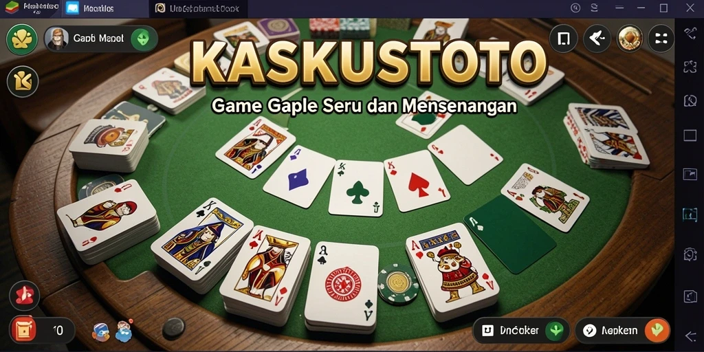 Tampilan gameplay seru di KASKUSTOTO saat bermain Gaple.