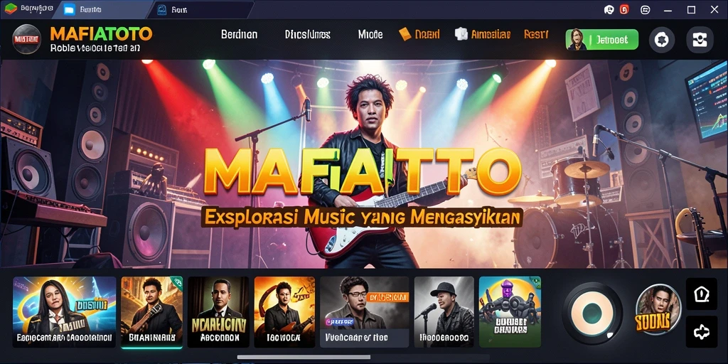 Screenshot gameplay MAFIATOTO menunjukkan pengguna bernyanyi mengikuti lirik.